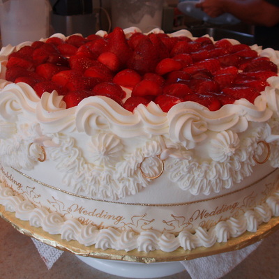 Strawberries Wedding Cake