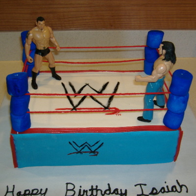 Wrestling Birthday Cake