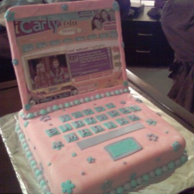 Icarly Laptop Birthday Cake