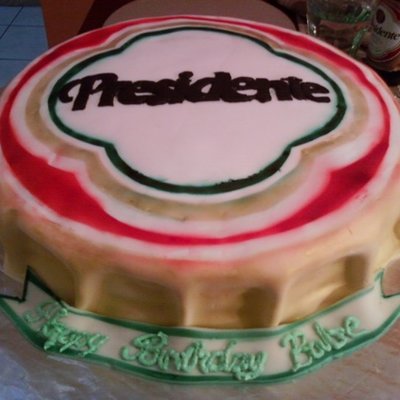 Presidente Beer Bottle Cap Birthday Cake