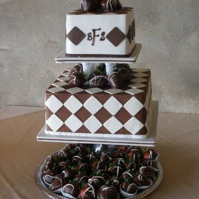 Ivory And Chocolate Checkerboard