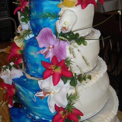 Tropical Wedding Cake