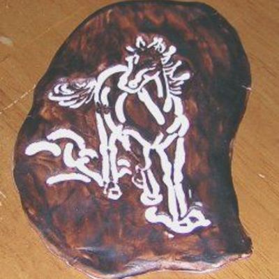 Fondant Stamped Horse