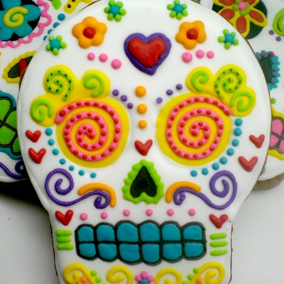 Dia De Los Muertos Skull Cookies