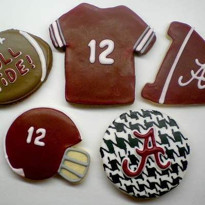 Alabama Crimson Tide Football Cookies