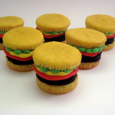 Cupcake/brownie Burgers