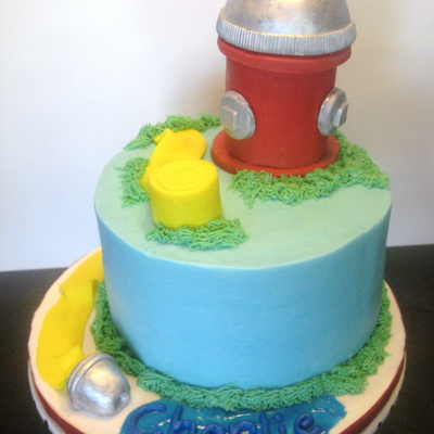 Fire Hydrant 1St Birthday Cake