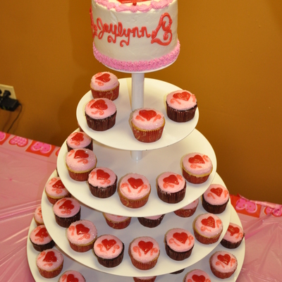 Valentine Cupcake Tower