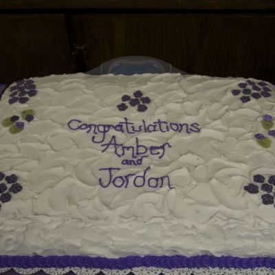 Purple & White Bridal Cake