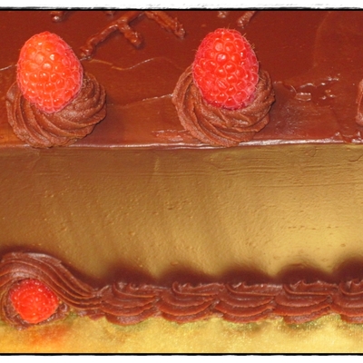 Ganache And Raspberries
