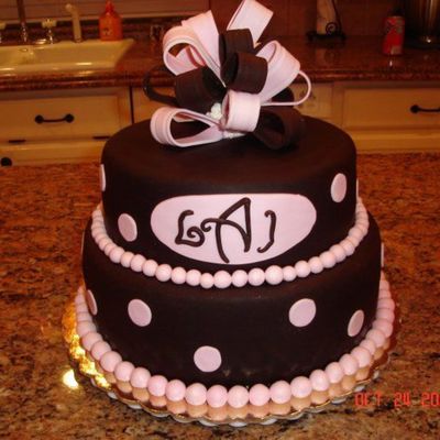 Pink And Brown Polka Dots