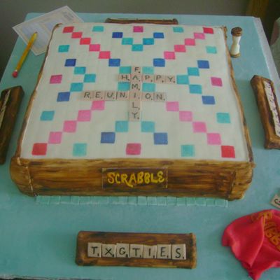 Scrabble Cake