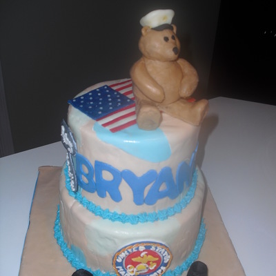 Marine Corp Baby Boy Cake