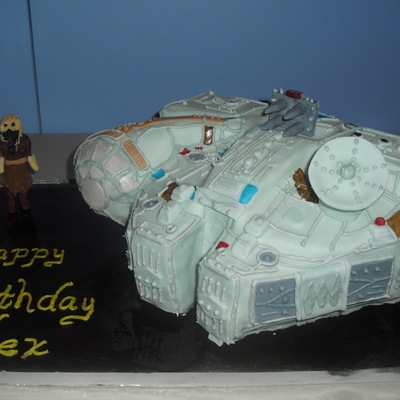 Millennium Falcon Cake