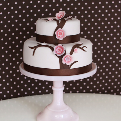 2-Tier Cherry Blossom Cake