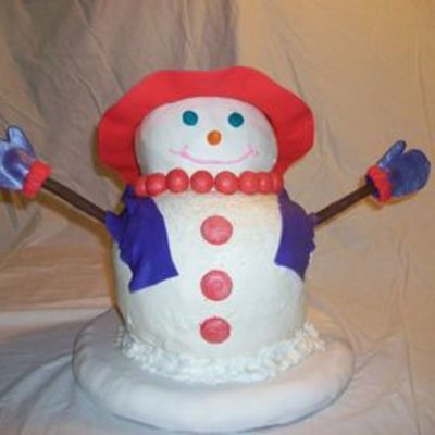 Red Hat Lady Snowwoman