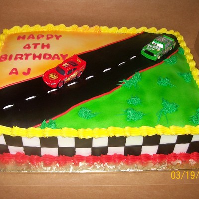 Cars Theme Cake