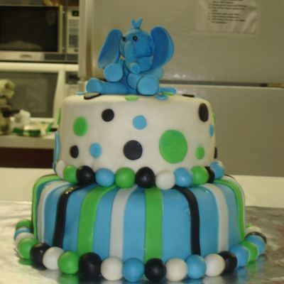 Elephant Baby Shower Cake