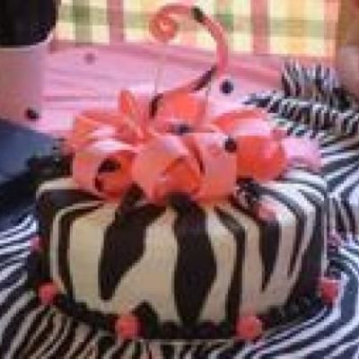 Pink And Black Zebra Cake