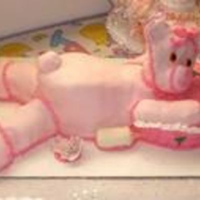 Baby Bear On Heart Pillow