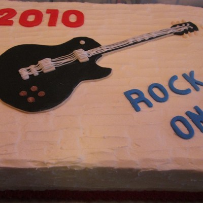 Guitar Graduation Cake