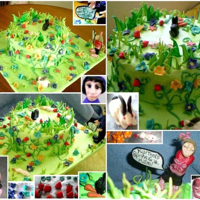 Over Grown Grass Birthday Cake
