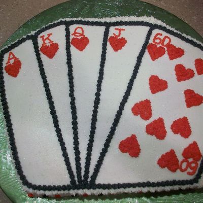 A Card Shark's 60Th Birthday Cake