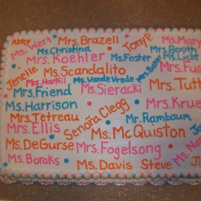 Teacher Appreciation Cake