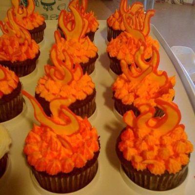 Flaming Cupcakes