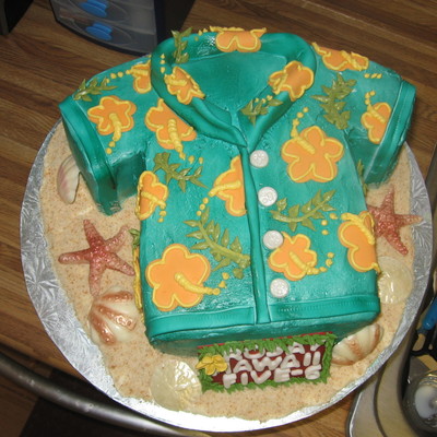 Aloha Shirt Birthday Cake