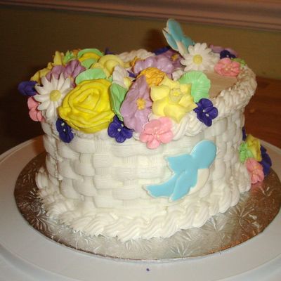 Basket Cake With Flowers