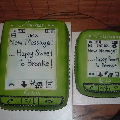 Lime Green "dare" Cell Phone Cakes