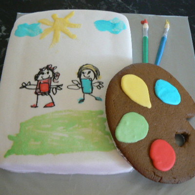 Kindergarten Art Show Cake