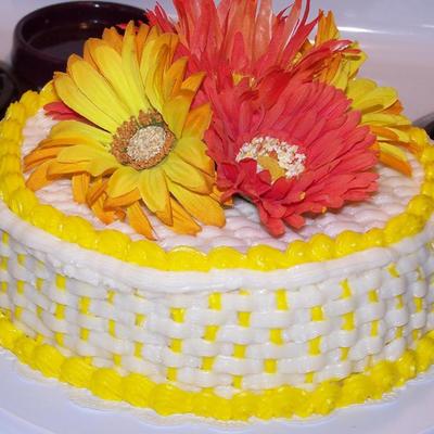 Basketweave W/flowers
