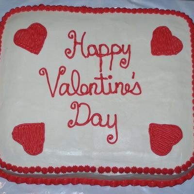 Valentine's Day Sheet Cake