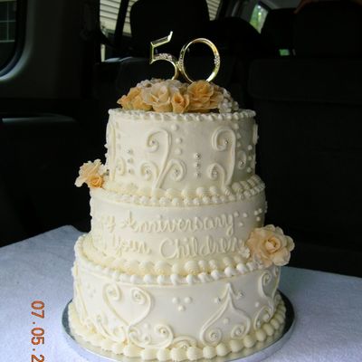 50Th Wedding Anniversary Cake