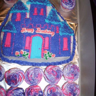 Wilton Castle Cake In Purple