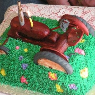 Grandpa's Tractor On A Hill