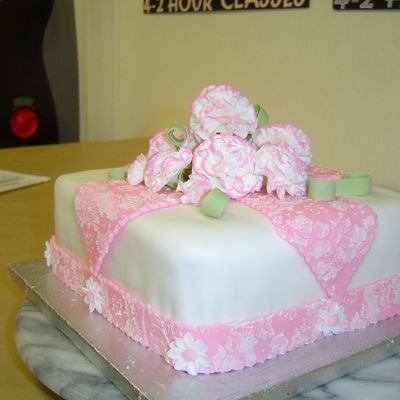 Carnation Birthday Cake