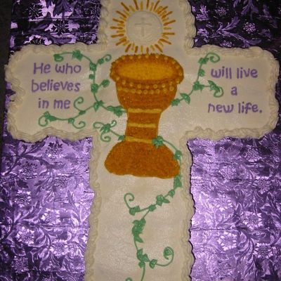 First Communion Cupcake Cake