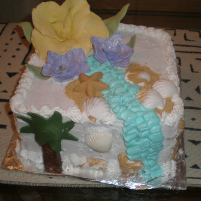 Hawaiin Theme Birthday Cake