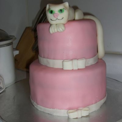 Kitty Cat Cake In Fondant