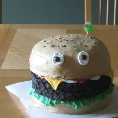 Hamburger Birthday Cake