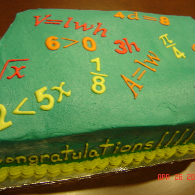 College Graduation Cake For A Math Major