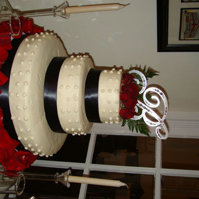 Off White With Black Ribbon