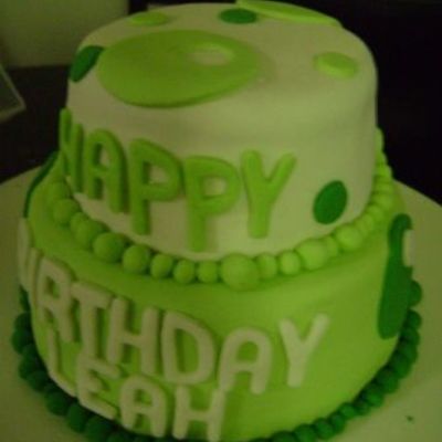 Green Birthday Cake