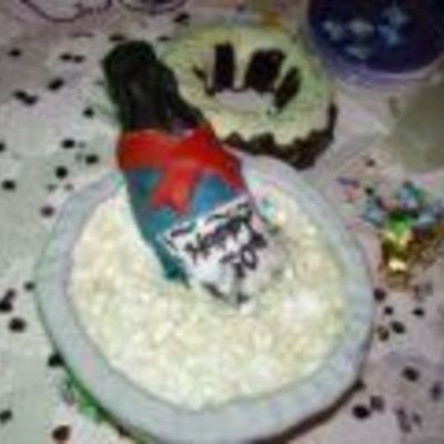 Champagne Bottle Cake