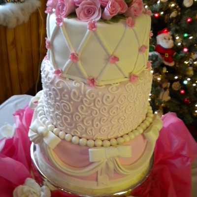 Winter Garden Wedding Cake
