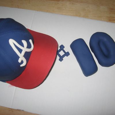 Braves Ball Cap Cake