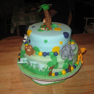 Jungle Baby Shower Cake